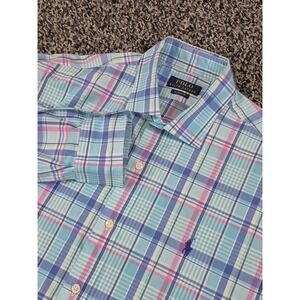 Polo Ralph Lauren Button Down Long Sleeve XL Plaid Classic Fit No Size Tag